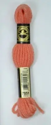 DMC Tapestry Wool #7851 Light Coral Laine Colbert 8m Skein, 7 ct