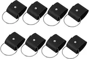 Operitacx 8pcs PU Leather Towel Holder Stylish Shawl Brooch Clips for Oven Door Kitchen Bathroom Portable Scarf Ring Clasp for Hand Towels Washcloths