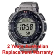 CASIO PROTREK PRG-340 TRIPE SENSOR SOLAR WATCH PRG-340T-7 TITANIUM 2Y WARRANTY