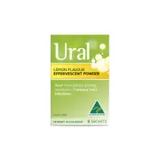 Ural Effervescent Powder Lemon 8 Sachets