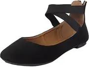 [ShoBeautiful] Women's Classic Ballerina Flats with Elastic Crossing Ankle Straps Ballet Flat Yoga Flat Shoes Slip On Loafers