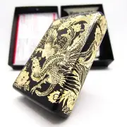 Phoenix Black Gold Engraved 2 Sides Zippo 2024 MIB