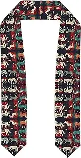 [SKKNT] Various Kinds Of Horses Print Graduation Shawl Stole For Academic Commencements Honor Sash Congratulations Gift