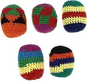 BCOATH 5pcs Flea Market Round Kick Balls Knitted Sandbag Toys Boys and Girls Outdoor Game Toys Random Color