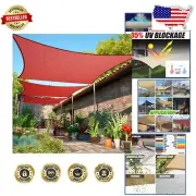 8' x 10' Custom Red Sun Shade Sail - UV Resistant Rectangle Canopy for Outdoors