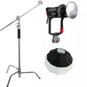 Aputure LS 600d 600W Daylight 5600K LED Video Light +Lantern 65cm +C Stand w/Bag