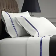 Renee Taylor Signature 1000 Thread count Egyptian Cotton Sheet Set Royal Navy
