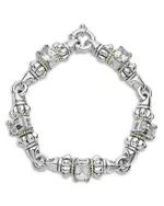 Lagos 18K Yellow Gold & Sterling Silver Glacier White Topaz Link Bracelet