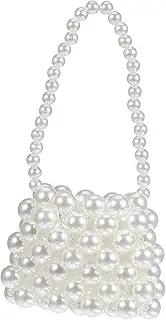 [BESPORTBLE] Pearl Handbag for Women Cute Kawaii Purse Elegant Pearl Clutch for Phone Keys Lipstick Versatile and Lightweight Shoulder Bag Occasion present
