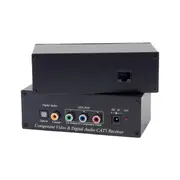 CV02A-4 Component Video Cat5 Extender 2Pcs/Set Balun Digital Audio Active Type, With External