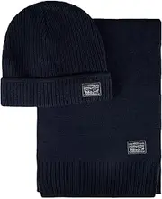 [Levi's] Men's Winter Warm Knit Beanie Hat and Scarf Set
