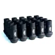 BLOX STREET ALUMINUM WHEEL LUG NUTS 20 PIECE FOR HONDA ACURA 12x1.5 FLAT BLACK (for: Honda)