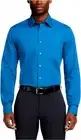 NWT Athletic Fit 18.5 36/37 Van Heusen Men's Dress Shirt Blue No Iron Lux Sateen
