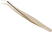 Eyelash Tweezers Eyelash Extension Tweezers Golden Stainless Steel (Long Oblique Tweezer)