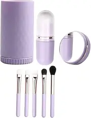 [PAMINGONO] Travel Makeup Brush Set 1 Set with Wooden Handle Blush Eye Shadow Face Brush Beauty Tools Cosmetics Supply