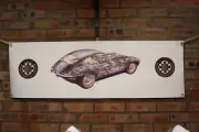 jaguar E type gt fhc SERIES 3 XK E large pvc heavy duty WORK SHOP BANNER