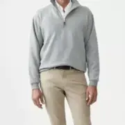 RM Williams Jumper Mens Size XB Grey Sweater Fleece Winter 1/4 Zip Mulyungarie