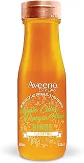 [Aveeno] Apple Cider Vinegar Clarifying In-Shower Hair Rinse for Balance & Shine, Sulfate Free Gentle pH-Balancing Hair Treatment for Oily or Dull Hair, Paraben & Dye-Free, 6.8 Fl Oz