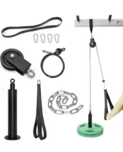 SYL Fitness Cable Pulley System DIY Home Gym LAT Pulldown Attachments Workout C3