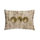 Couch Lumbar Cushion Case Gold Set of 2, Sofa Decor Linen - Gold Eonian