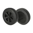 2Pcs BBQ Grill Wheels Replacement 7in Sandproof Hole Diameter 0.8-1cm with Cover