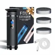Electric Foot File Callus Remover for Feet Rechargeable Foot Grinder Pedicure Tools 2 Speed Adjustable(Black)