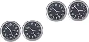 ULTECHNOVO 2sets Car Clock Luminous Clock Luminous Adhesive Dashboard Clock Luminous Car Vent Clocks Automotive Clock Night Light Clock Adhesive Clock Car Dashboard Watch Black Glass 2pcs*2