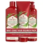 Shampoo, Conditioner and Leave-in Conditioner Set for Men, Wavy Curly Hair Re...