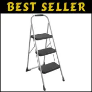 Stable and Lightweight Three-Step Folding Step Stool for Home Improvement Tasks