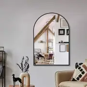 Arched Bathroom Mirror for Wall,Mirror for Vanity,38''X26'' Large Wall Mounted M