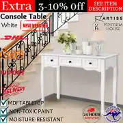 Artiss Hall Console Table Hallway Side Entry Timber Entryway French Drawer White