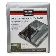 Master Tradesman 10' x 12' Black & Silver HD 5.4 oz Polyethylene Tarp