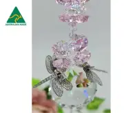 Dragonfly crystal suncatcher gift, rainbow hanging prism suncatchers sun catcher