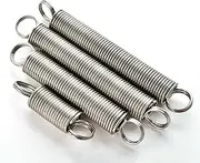 10Pcs 0.3mm Wire Dia 304 Stainless Steel Dual Hook Tension Extension Spring Outer Dia 3mm Length 10mm - 60mm(0.3 x 3 x 20mm)