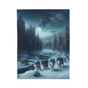 Wolf Velveteen Plush Blanket