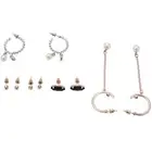 5 Pair/set Fashion Stud Earring Set Mix for Women Geometric Rhinestone9726