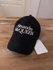 ALEXANDER MCQUEEN black logo embroidered baseball cap Size 58 / Medium authentic