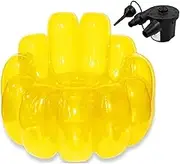 Jelly Inflatable Chair, The Jelly Collection, Portable Blow Up Couch, Inflatable Sofa Seat Furniture for Home Yard Patio Camping (Yellow)