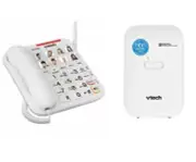 VTECH CARELINE 20750E CORDED PHONE SYSTEM +Dect comms bridge kit nbn compatible