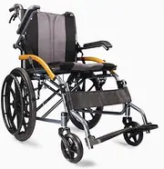 wheelchairs Durable Folding Steel Transport Wheelchair With Foot Rests Lightweight Wheelchair Travel Trolley With 20-inch Wheels 18 Inch Seat adult wheel chairs