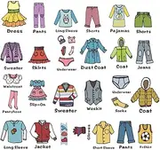 Maydahui 2 Sheets（31 Count） Dresser Clothing Decals Boys Girls Clothing Sort Wall Sticker Removable Clothes Classification Label for Wardrobe Drawer Organizing Home Bedroom Decoration