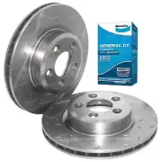 Front Drilled Slotted Disc Rotors Bendix Brake Pads for BF FG XR6 Turbo XR8 V8