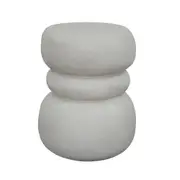 Modern Furniture ROCCO 37cm Indoor & Outdoor Side Table Stool - White Concrete