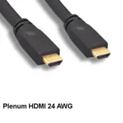 25' Plenum CMP HDMI 1.4 Cable w/ Ethernet Male/Male 24AWG Gold-Plated Connector