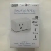 “FEIT Electric” Smart WiFi Plug-1 Pack-15 AMP/120 VOLT.Remote/Voice/Timer Cont.