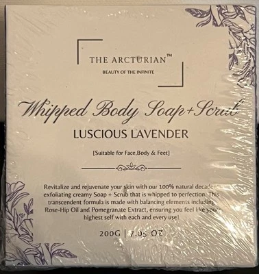 The Arcturian Whipped Soap & Scrub Luscious Lavender Face/Body Free Shipping