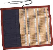 1Pc Bamboo Rolling Calligraphy Brush Storage Case Portable Pencil Roll Wrap Organizer with Slots Lightweight Dampproof for Easy Carrying
