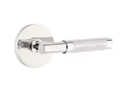 Emtek Select Passage, Disk Rosette, T-Bar Stem, Knurled Handle US26 LH