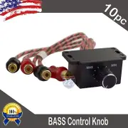 10 Universal Car Audio Amplifier Bass Boost RCA Level Remote Volume Control Knob