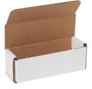 Pack of 25 Strong Corrugated Mailer 6x2x2 White Square Folding Mailing Boxes